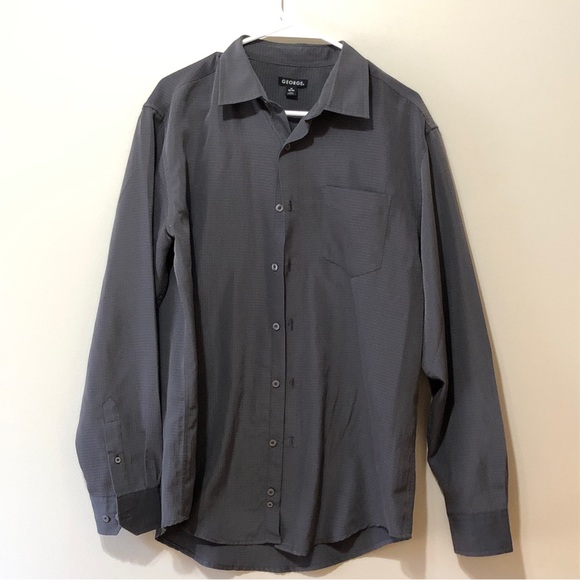 George Long Sleeve Button Down Shirt - Dark Gray - M 38-40 - Picture 8 of 16